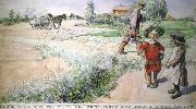 Boy and girl Carl Larsson